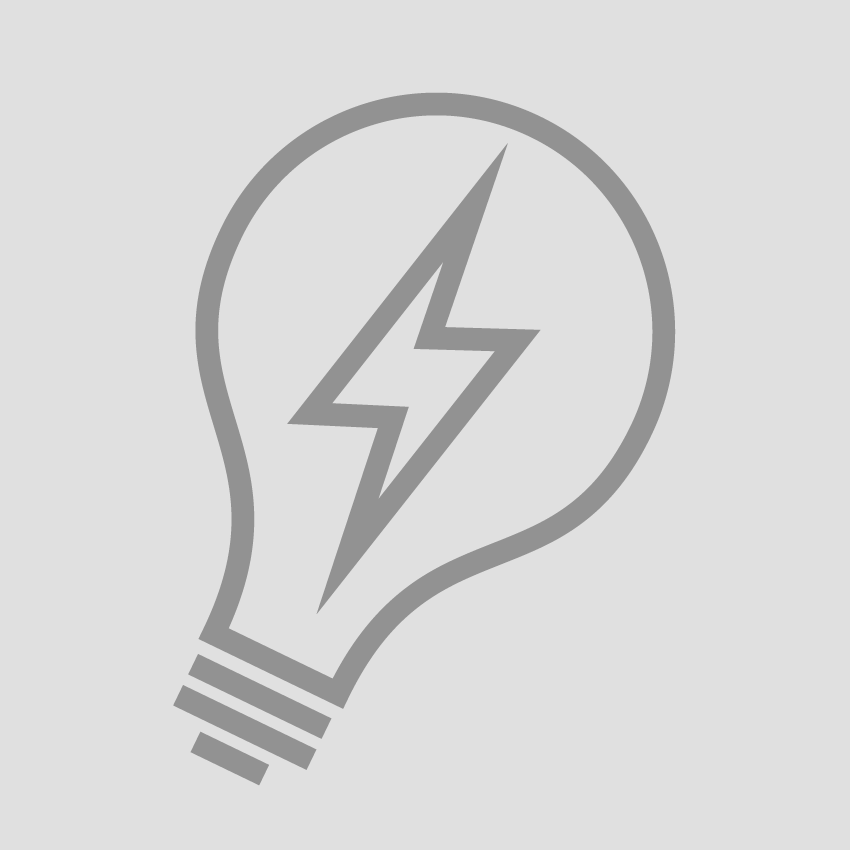 Icon zum Thema Innovation, Glühbirne mit einem Blitz drin